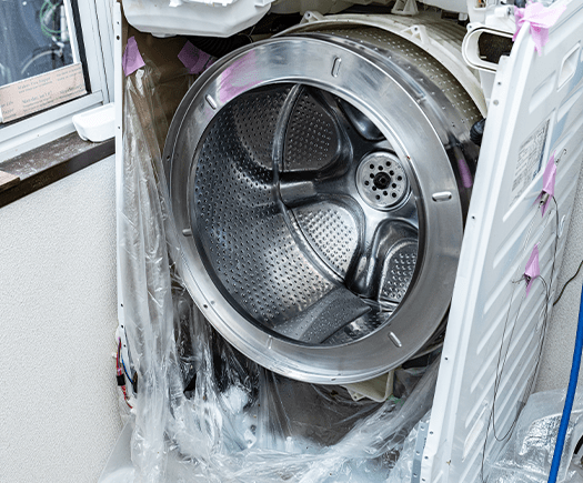 分解洗浄でよみがえる洗濯機